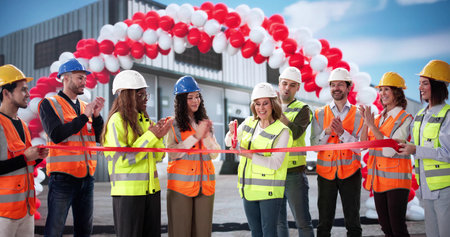 Celebrating the Grand Opening of a New Warehouse Facility Today.