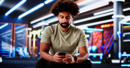 Personal Trainer Assisting Woman Using Fitness App on Smartphone