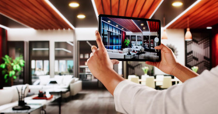 Real Estate Virtual House Tour Call On Tablet