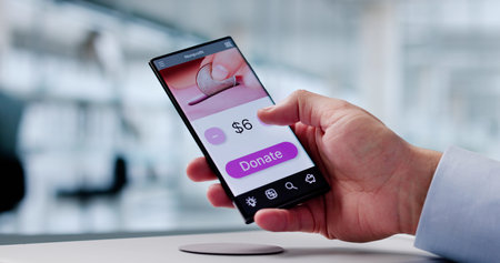 Smartphone App For Online Financial Donations: Young Latino Fundraiser