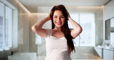 Radiant Model Woman With Smooth Skin After Dermatology Treatment