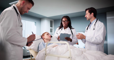 Hospital Meeting For Healthcare Professionals: Doctor, Nurse, And Student Training.の写真素材