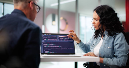 Multiracial Team Of Young Programmers Developing Software In Office Together