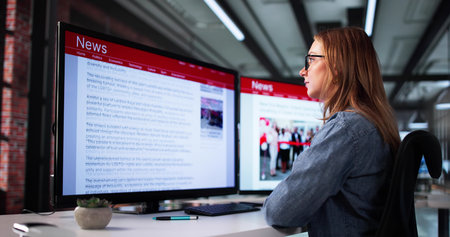 Journalist Writes Online Article About Breaking News From Her Home.