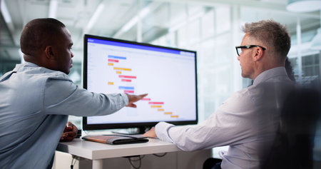 Organize Workflow With Gantt Software On Digital Agenda Calendar App.