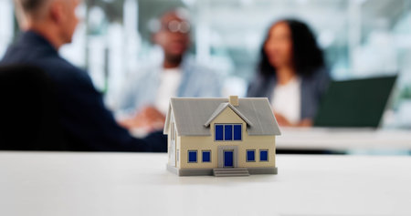 Real Estate Architect And Couple Discuss House Renovation Project Together.