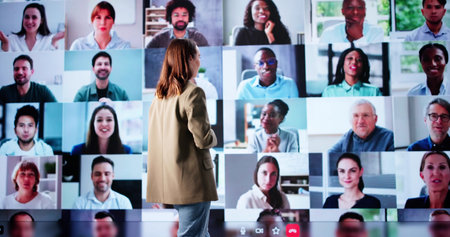 Engage In Online Training With Virtual Event Featuring Live Speaker.の写真素材