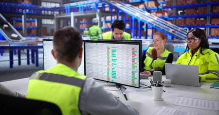 Warehouse Manager Collaborates With Diverse Team To Improve Logistics Efficiency.