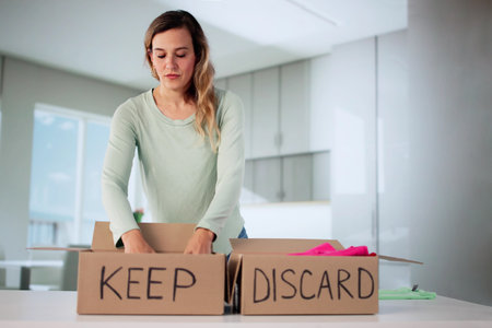 Professional Organizer: Sorting And Cleaning Wardrobe Items For Discard And Sale