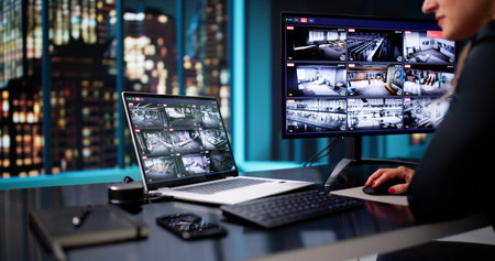 The Female Programmer: Mastering Code On Laptop And Desktopの写真素材