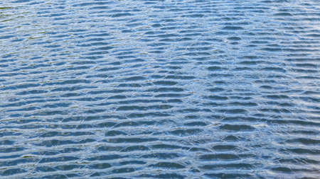 Blue textured water surface background, natural abstract wave background pattern