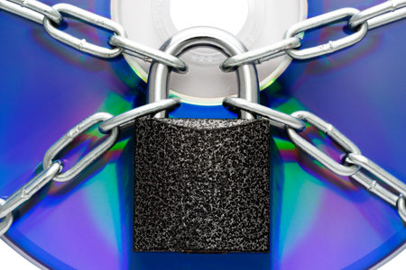 Modern device for protect your data. Isolated. With pathの写真素材