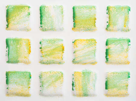 Abstract square tiles on white background. Macro