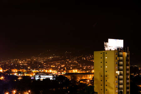 Night lights at Bogota . Building. Colombia. South Americaの写真素材