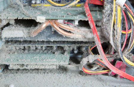 dusty parts of the computerの写真素材