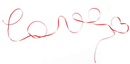 Inscription love isolated on white backgroundの写真素材