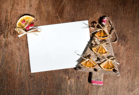 handmade christmas postcardの写真素材