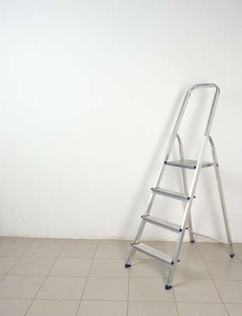 metal staircase on a white backgroundの写真素材