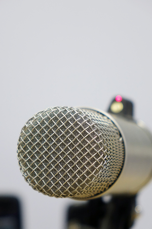 Microphones in the Studio on a light background.の写真素材
