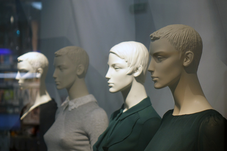 Mannequins in stores.fashion boutique shoppingの写真素材