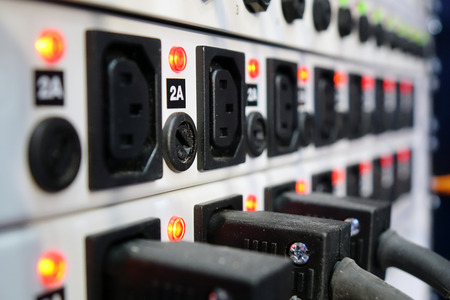 The connection to the mixing console.の写真素材