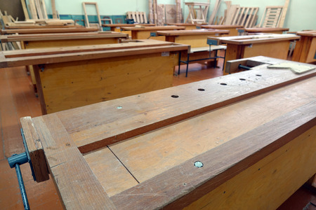 The Cabinet joinery. Workshop wood factory 