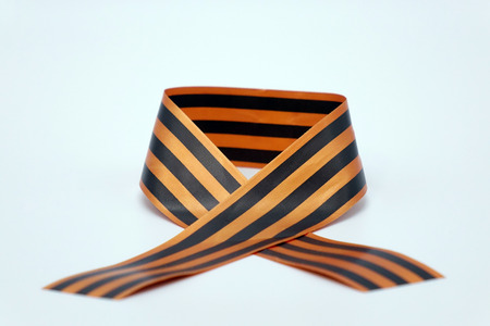 St. George ribbon as a symbol of Victory.On white background.の写真素材