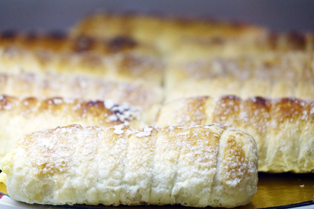 sausage in the dough.confectionery homemadeの写真素材