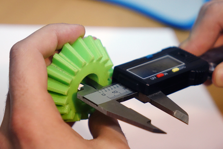Measure with a digital caliper.の写真素材