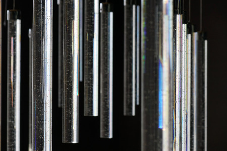 Glass tube as creative ceiling lights. background,の写真素材