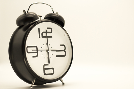 alarm clock on white background. hoursの写真素材