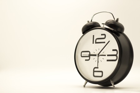 alarm clock on white background. hoursの写真素材