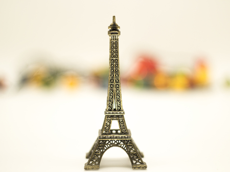Eiffel tower isolated over the white background. landmarkの写真素材