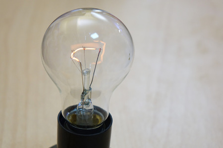 The filament in the lamp.Classic Edison light bulb .の写真素材