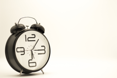alarm clock on white background. hoursの写真素材