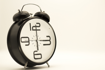 alarm clock on white background. hoursの写真素材
