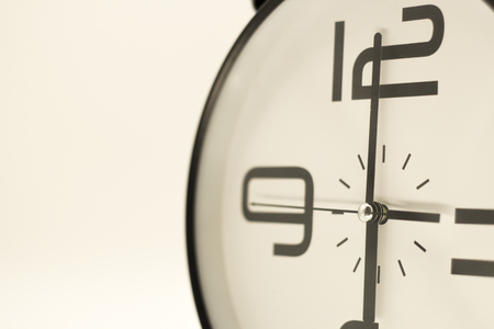 alarm clock on white background. hoursの写真素材