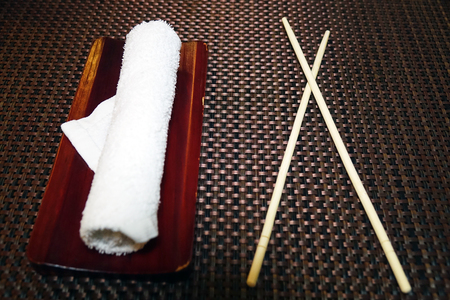 Sushi sticks. Japanese tradition Chopsticks sushiの写真素材