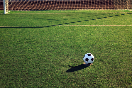 Football on a green field . Sportの写真素材