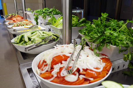 Vegetables on the buffet. assortment slicingの写真素材