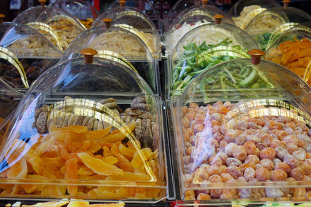 Oriental sweets in the range of the store.の写真素材