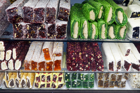 Oriental sweets in the range of the store.の写真素材