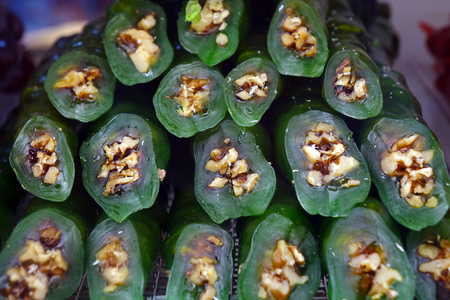 Oriental sweets in the range of the store.の写真素材