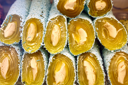 Oriental sweets in the range of the store.の写真素材