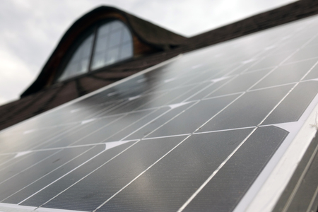 Solar panels on a house roof.energy, powerの写真素材