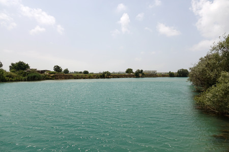 Water ocean background. Clear blue ripple aqua textureの写真素材