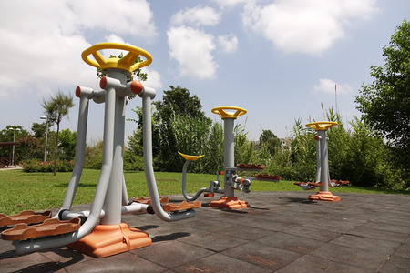 The equipment on the playgrounds for street workout.の写真素材