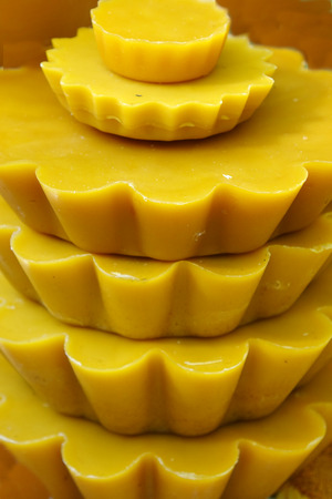 Beeswax.Natural product yellow. Used in folk medicineの写真素材