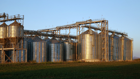 Craft beer brewing equipment in brewery Metal tanks, alcoholic drink productionの写真素材