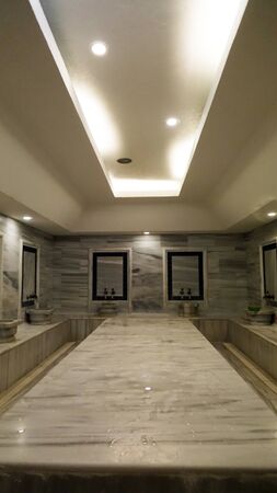 Traditional marble Turkish bathroom. Health and relaxation.の写真素材